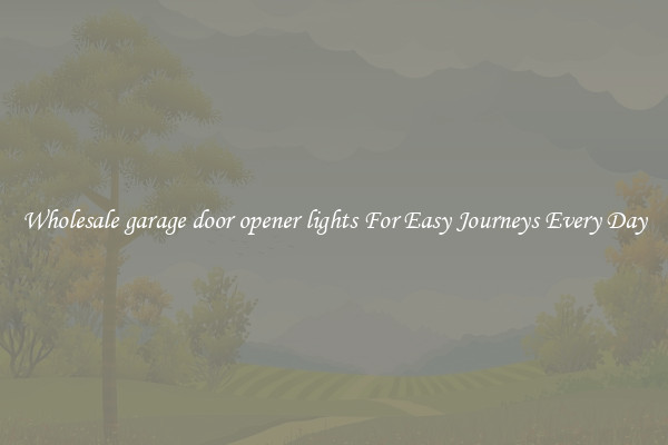 Wholesale garage door opener lights For Easy Journeys Every Day