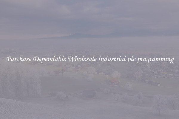 Purchase Dependable Wholesale industrial plc programming
