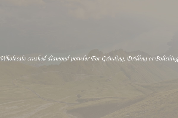 Wholesale crushed diamond powder For Grinding, Drilling or Polishing