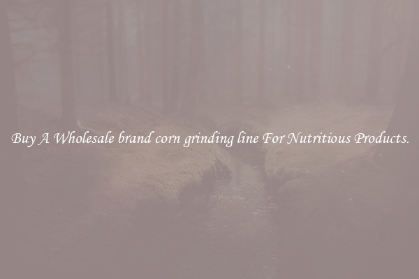 Buy A Wholesale brand corn grinding line For Nutritious Products.