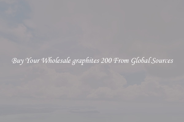 Buy Your Wholesale graphites 200 From Global Sources