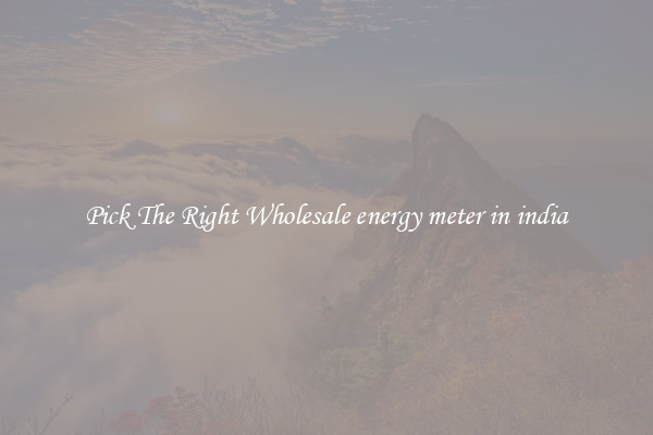 Pick The Right Wholesale energy meter in india