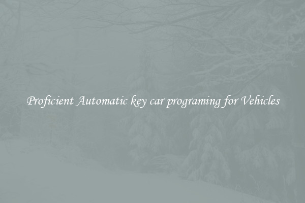 Proficient Automatic key car programing for Vehicles
