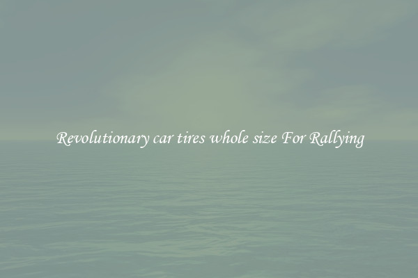 Revolutionary car tires whole size For Rallying