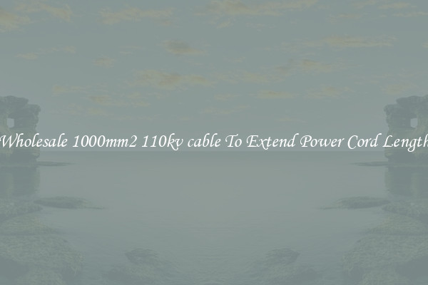 Wholesale 1000mm2 110kv cable To Extend Power Cord Length