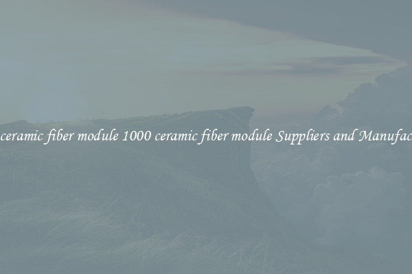 1000 ceramic fiber module 1000 ceramic fiber module Suppliers and Manufacturers