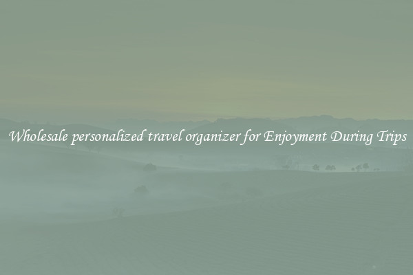 Wholesale personalized travel organizer for Enjoyment During Trips