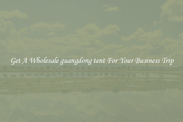 Get A Wholesale guangdong tent For Your Business Trip