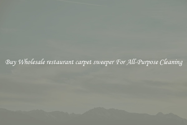 Buy Wholesale restaurant carpet sweeper For All-Purpose Cleaning
