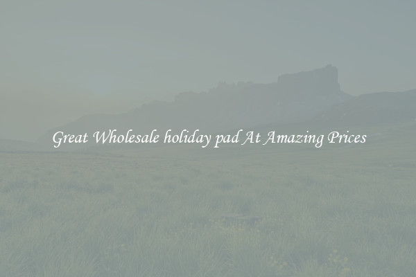 Great Wholesale holiday pad At Amazing Prices